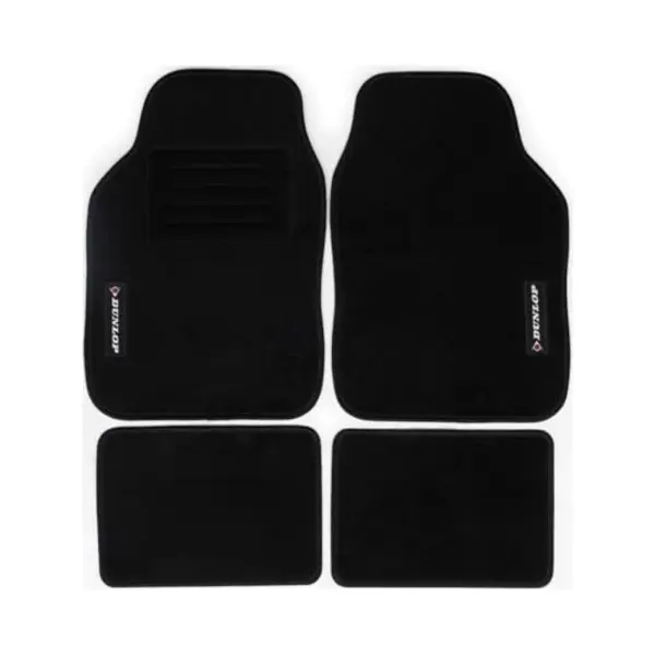 Dunlop Universele Automatten Set - 4-Delig - Voor Verschillende Auto Merken - Voor En Achter - Zwart thumbnail
