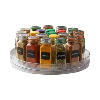 Alpina Draaibare Opbergdoos - Opbergbox - Organizers - Kruidenrek - Opberger - Ca. 29, 5 X 29, 5 X 3, 5 Cm - Transparant