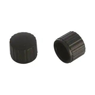 Dresco Dynamodopjes Anti-slip 23mm Zwart - 2 Stuks