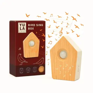 Yula Living Vogelgeluiden Huisje Met Sensor Voor Op Toilet - Aanpasbaar Volume - Wc - Bewegingsmelder - 8, 6 X 3, 5 X 12, 5 Cm - 90 G - Kastje - Bird