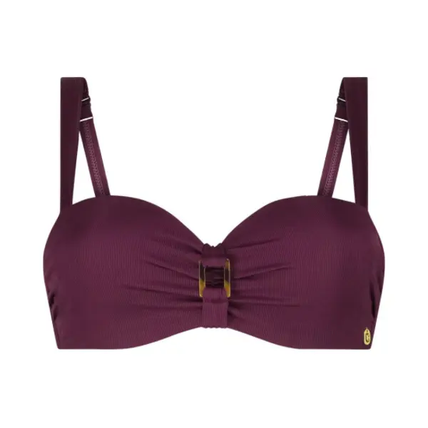 Ten Cate Basics Bikini Top Twisted Buckle Wine Red Voor Dames | Maat 42B (85B) thumbnail