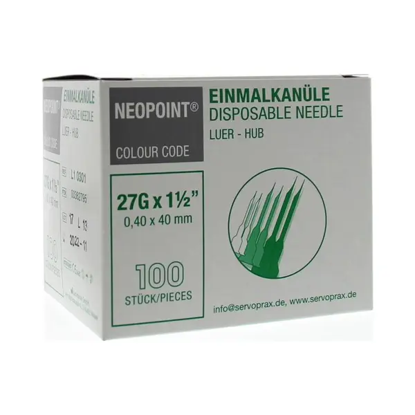 Neopoint Injectienaald Steriel 0.4 X 40 Mm 100 Stuks thumbnail