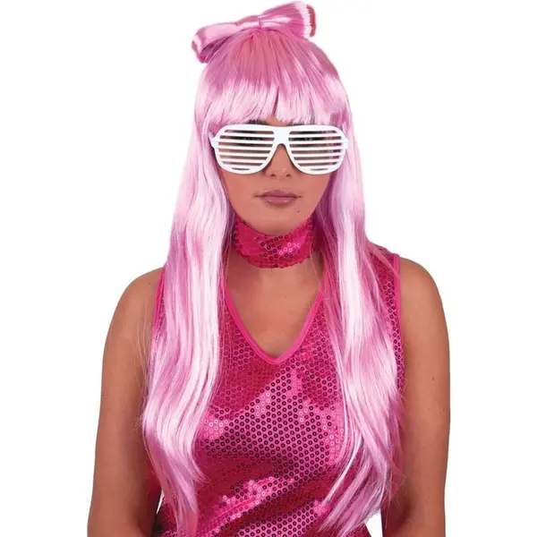 Funny Fashion Fuchsia Lady Gaga Pruik thumbnail
