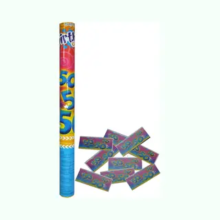 Funny Fashion Confetti Shooter/kanon - Verjaardag 50 Jaar - Papier - Multi Kleuren - 59 Cm - Leeftijd Feestartikelen