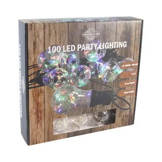 Slinger Verlichting - 10 Multi Led Lampen - 4.5 Meter - Partyverlichting. Tuinverlichting. Met Timer