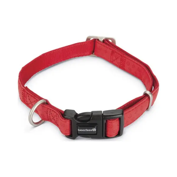 Beeztees 744961 Rood Kunstleer Hond Standaard halsband thumbnail