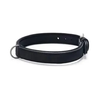 Beeztees Balacron Ax Halsband Hond - Kunstleer - Zwart - 43-53 Cm X 25 Mm