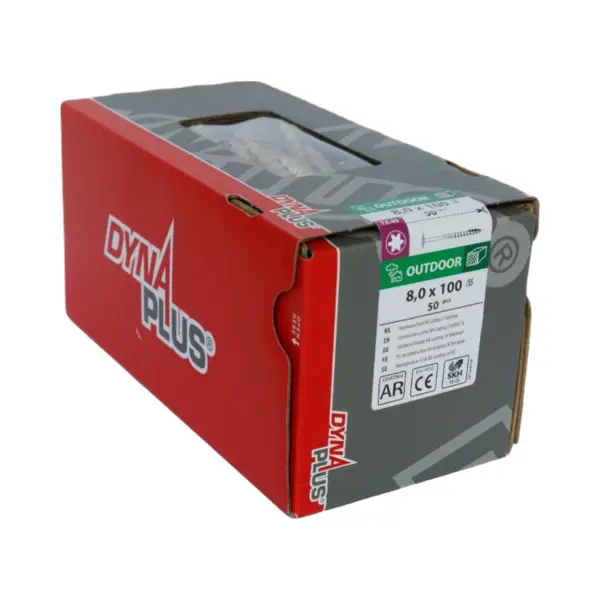 Dynaplus - Torx 40 Tellerkop Schroeven - 8 X 100mm - Ar-Coating - Deeldraad (50 Stuks) thumbnail