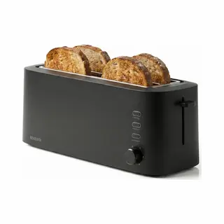 Brabantia Broodrooster - Lange Sleuven - 4 Sneetjes - 8 Roosterstanden - 1630 Watt - Toaster Met Snoeropbergruimte - BBEK1028