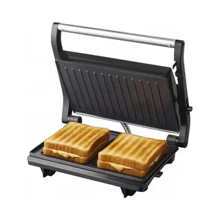 Tomado TGC2001S - Tosti Apparaat - 2 Tosti's - Pfas Vrij - Contactgrill - Grill Apparaat - Tosti Ijzer - Zwart/rvs - 750 Watt