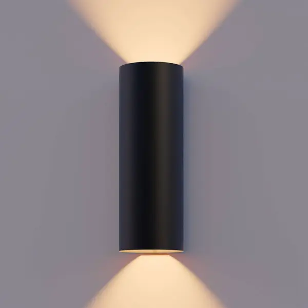 Calex Led-Außenwandlampe Round, Up/down, Höhe 23 Cm, Schwarz thumbnail