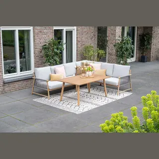 Garden Impressions Gi Bahama Lounge-/diningset - Valley Sand/Teak Look