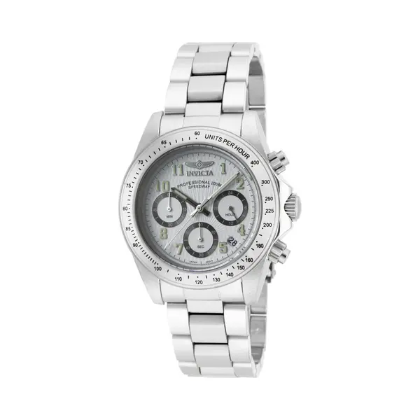 Invicta Speedway 17023 Heren Horloge - Waterdicht - Analoog - Quartz Uurwerk - Roestvrij Staal Met Witte Wijzerplaat - 39mm thumbnail