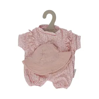 Little Dutch Puppenkleidung 2-teiliges Set Overall Und Mütze Kleidung Für Babypuppen Puppen Von 33-36 Cm - Rosa