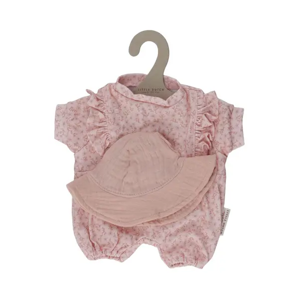 Little Dutch Puppenkleidung 2-teiliges Set Overall Und Mütze Kleidung Für Babypuppen Puppen Von 33-36 Cm - Rosa thumbnail