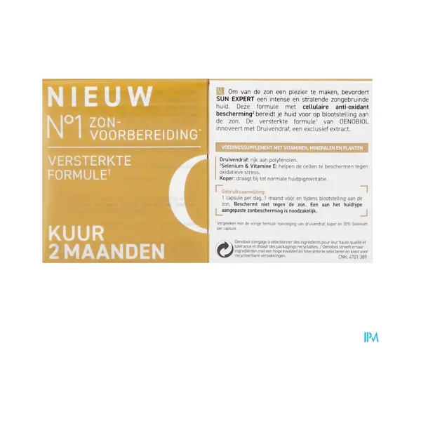Oenobiol Sun Expert Zonvoorbereiding - 2x30 Capsules thumbnail
