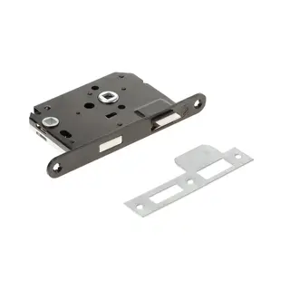 Insteekslot - Zwart - Staal Verzinkt - Dulimex - Dulimex Wc/badkamerslot Zwart 1200 Serie