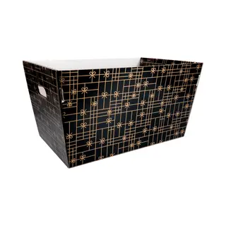 Mand |10 Stuks Golfkarton | 432x270x258mm | Rechthoekig | Zwart/goud | 10 Stuks