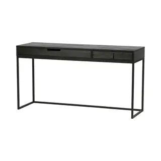 Woood Silas Bureau - Essenhout - Blacknight Zwart - 75x140x44 Cm