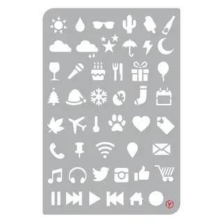 Pronty Crafts Bullet Journal Schablone "Icons"