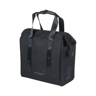 Basil Grand Fahrradshopper – Geeignet Für E-Bike, Citybike, Damen- & Herrenrad – 23 L – Schwarz – 12×35×35 Cm