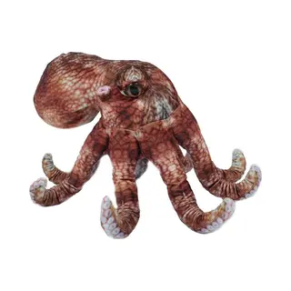 Pia Soft Toys Knuffeldier Inktvis/octopus - Zachte Pluche Stof - Premium Kwaliteit Knuffels - Bruin - 30 Cm - Inktvis/octopusen