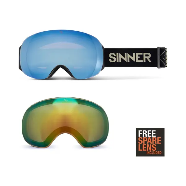 Sinner Avon - Skibril - 2 Lenzen - Mat Zwart thumbnail