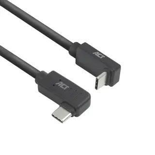 Act Usb 3.0 10Gbps 60W Usb Type-C (haaks links/rechts) naar Usb Type-C (haaks boven/beneden) kabel, 0,5 meter