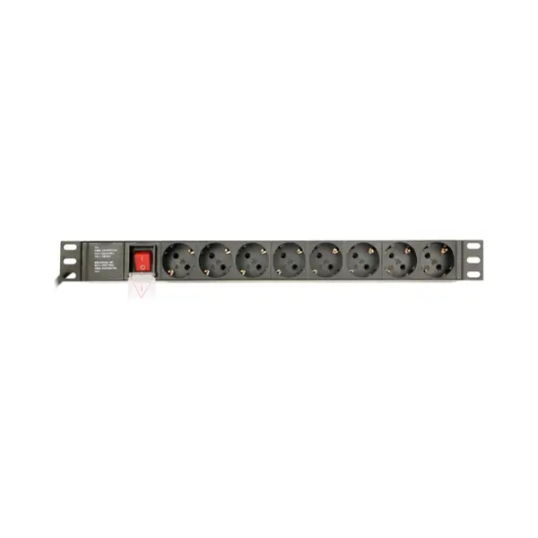 Gembird Eg-Pdu-014 energiedistributie 8 Ac-uitgang(en) 1U Zwart thumbnail