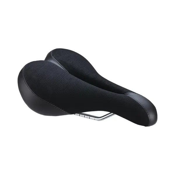 Bbb Cycling MultiDensity Bicycle Saddle I Soft Fabric Bike Seat Woman I Sportive Design Bike Saddle With Anatomic Cut-Out I Bsd-13, Black thumbnail