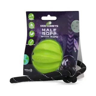 Dog Comets Ball Hale-Bopp Met Touw - Hondenspeeltje – Hoogwaardig Hondenspeelgoed – Hondenbal Voor Gezonder Tandvlees – Natuurlijk Rubber -