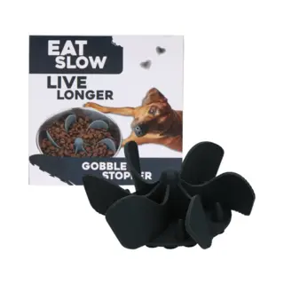 Eat Slow Live Longer Inzetstuk Voor Anti-schrok Voerbak - M - Voerpuzzel - Slowfeeder Voor Honden - Grijs - Gobble Stopper