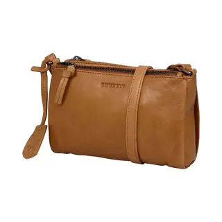 Burkely - Just Jolie - Double Zip Crossbody Bag - Leer