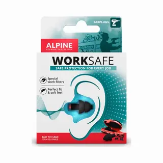 Alpine WorkSafe Herbruikbare oordop Zwart 2 stuk(s)