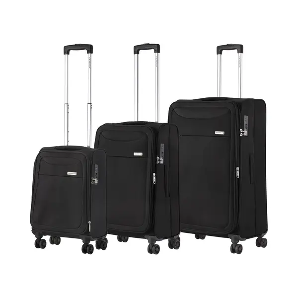 CarryOn Air 3-delige Kofferset - Zachte Trolley Koffers- Lichtgewicht - Expander - Tsa-slot – Zwart thumbnail