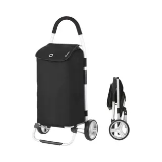Cruiser Foldable - Boodschappenwagen Opvouwbaar 45 Liter - Afneembare Boodschappentas - Zwart