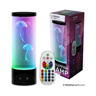 PartyFunLights - Jellyfish Aquarium Lamp - 2 Kwallen - Meerdere Kleuren - Afstandsbediening - Nachtlampje Kinderen - Batterij En Usb