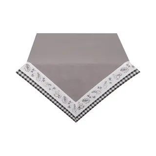 Clayre & Eef Tafelkleed 150*250 Cm Grijs Katoen Eekhoorn Tafellaken Tafellinnen Tafeltextiel