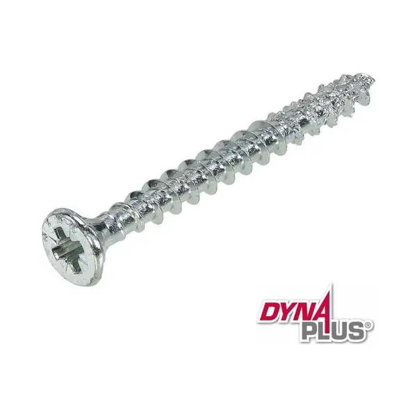 Dynaplus - Unischroef - Pozi Platkop - Pozidrive2 - 4, 5 X 40 Mm - Verzinkt - Voldraad (200 Stuks) thumbnail