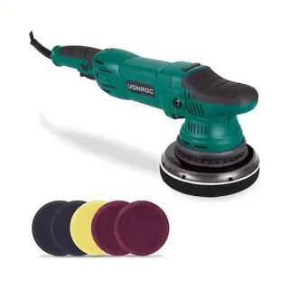 Vonroc Polijstmachine - Poetsmachine – 1050W – Ø150MM – Soft Start – Incl. 7 Polijstschijven & 1 Steunschijf