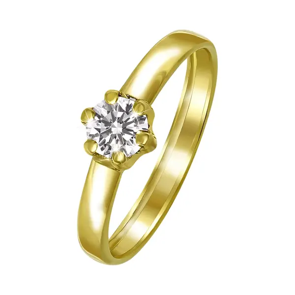 Lucardi Ring 'Klassisch' Goud / Transparant thumbnail