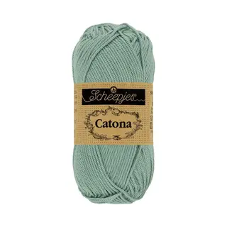 Scheepjes Catona 50g Mercerised Cotton Yarn – 528 Silver Blue, 1 Pack