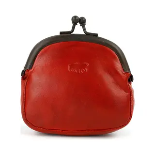 Bear Design Lily Leren Beugelportemonnee - Rood