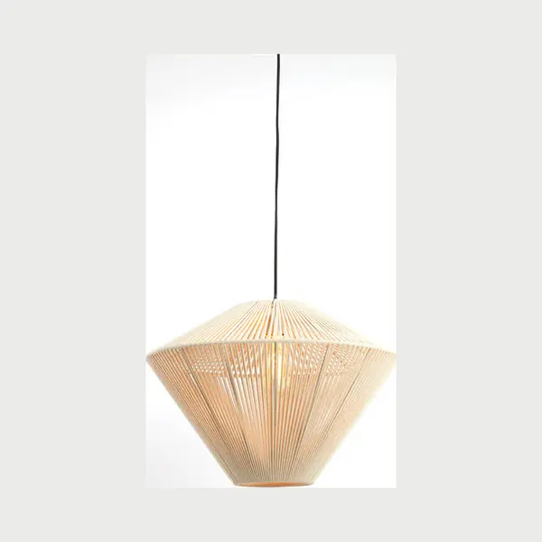 Light & Living Hängeleuchte - Felida - Beige - Baumwolle - Ø - Light&living thumbnail
