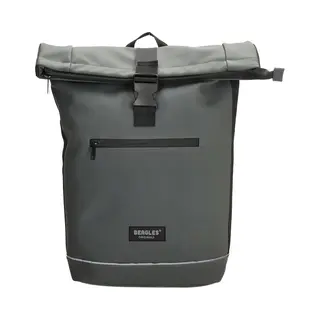 Beagles Originals Wasserdichter Roll-Top-Rucksack, 39, 6 Cm, Unisex, Lässiger Tagesrucksack Für Reisen, Spaziergänge, Uni, Grau, Grau, M
