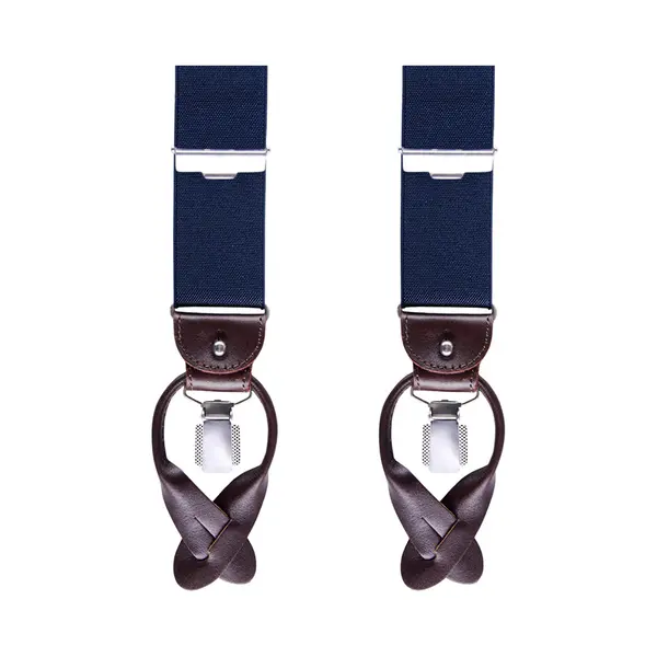 Profuomo Hosenträger Luxus Dunkelblau - thumbnail