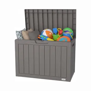LifeGoods Opbergbox - 170L - Kussenbox - Waterdicht - Tuinkussenbox - Roestvrij - Tuinbox - 78x43.5x55.5 Cm - Grijs