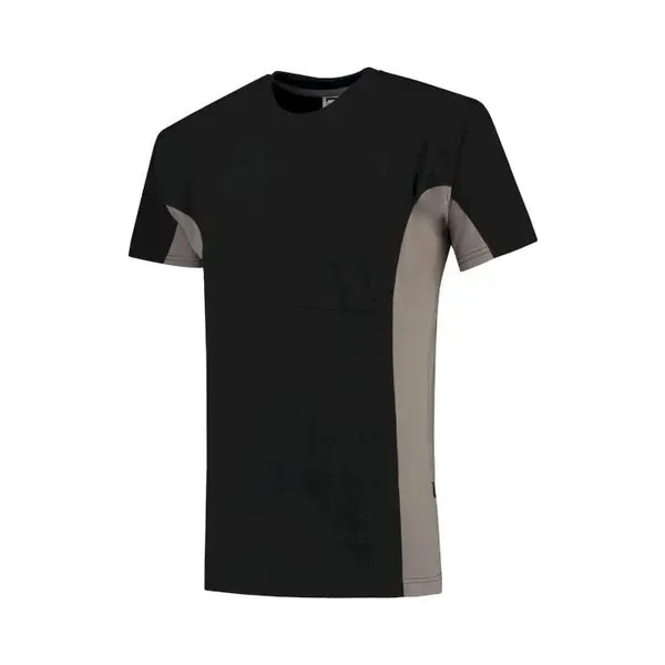 Tricorp Bi-color T-shirt - Workwear - 102002 - Zwart-rood - Maat M thumbnail