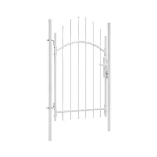 Gartentor Stahl 1x2, 25 M Weiß Vidaxl