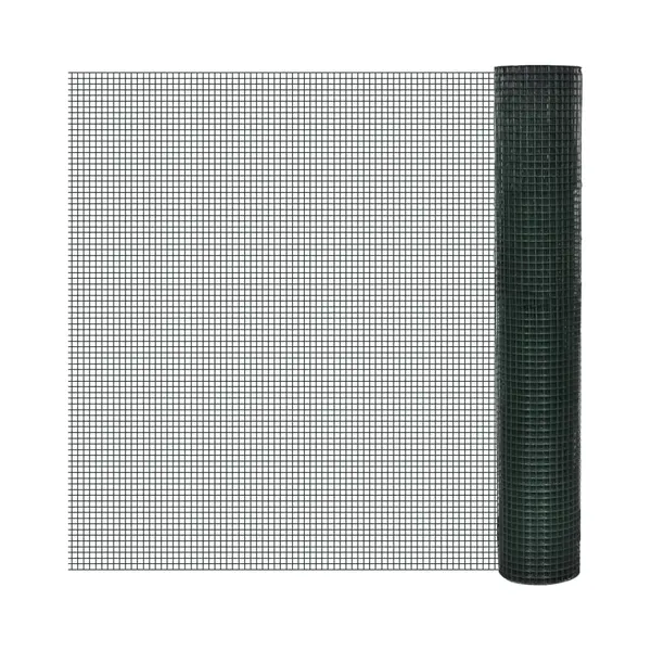 VidaXL Drahtzaun Für Hühner Verzinkt Mit Pvc-Beschichtung 25x1 M Grün thumbnail
